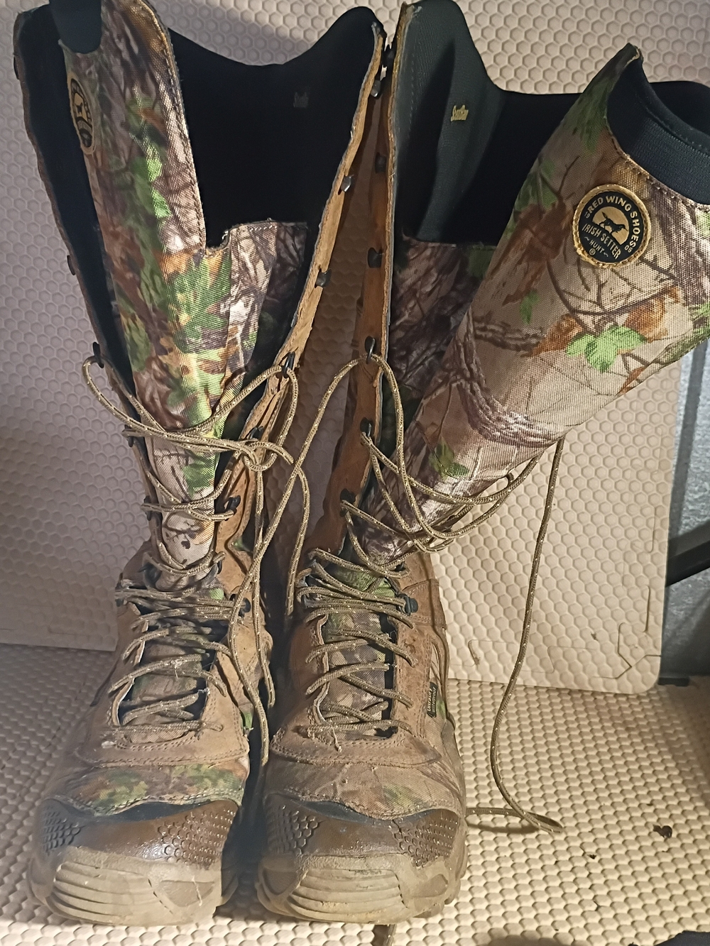 Irish Setter Hunt VaprTrek Snake Boot 17" Side-Zip Waterproof Scent Ban Size 12